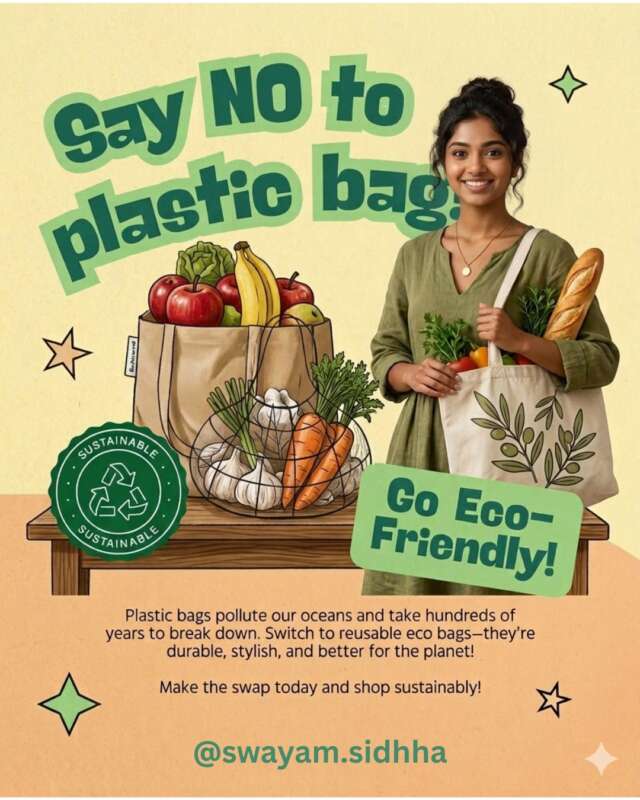 Say NO to plastic, say YES to a better future 💚Every small switch matters—your tote today can protect tomorrow.Choose reusable. Choose sustainable. Choose kindness for our planet 🌍.Place your order now! DM us at @swayam.sidhha 🥰............#ecofreindly #purecotton #tote #fyppp #saynotoplastic #sustainablestyle #supportlocalbusinesses #trendingvideos