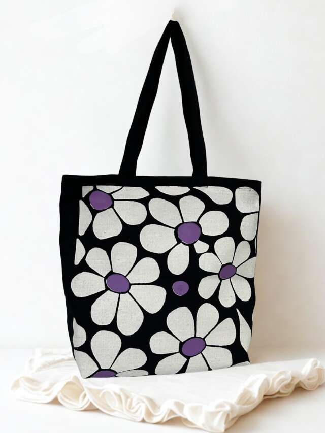 💜Custom Floral Tote Bags! 👜🤍Looking for stylish and sustainable bags for your brand, event, or store?✔️ High-quality cotton canvas✔️ Durable & eco-friendly✔️ Custom prints available✔️ Ideal for giveaways, shops, events & promotions#customtotebag #totebag #ecofriendly #swayam #organic #2025